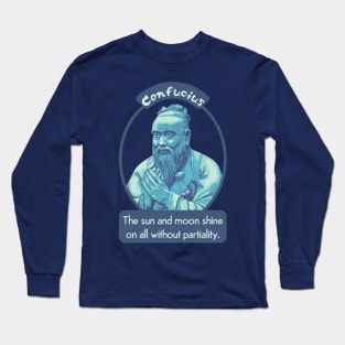 Confucius Portrait and Quote Long Sleeve T-Shirt